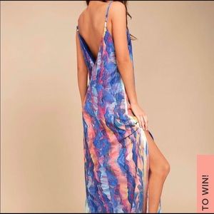 Lulus Watercolor Print Maxi